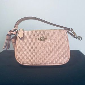Coach Nolita 15 In Straw Pink w/ Gold Mini Purse